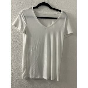 Mudd Relaxed Womens Size S Everyday Tee Short‎ Sleeve T-Shirt White Comfy Cozy
